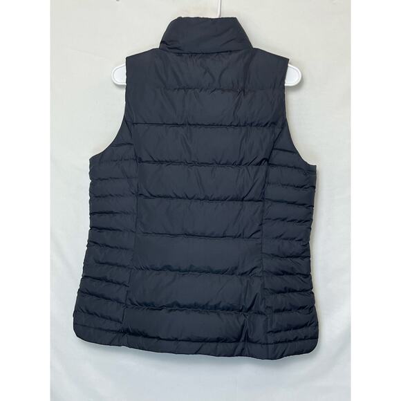 Lands’ End Women’s 10/12 Black Down Blend Zip Front Puffer Vest Insulated Fall - Picture 5 of 6